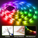 HOUHUI LED Strip Lights 6.56Ft,RGB LED Lights Strip for 40-60in TV LED Backlight,RGB Color Strip Light Waterproof IP65 with Remote, USB Bias LED Lights Kit for Bedroom PC Monitor Mirror Cabinet Desk - Like New